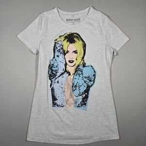 EUC Rare Britney Spears Collection Pop Art Graphic Tee Heather Gray M